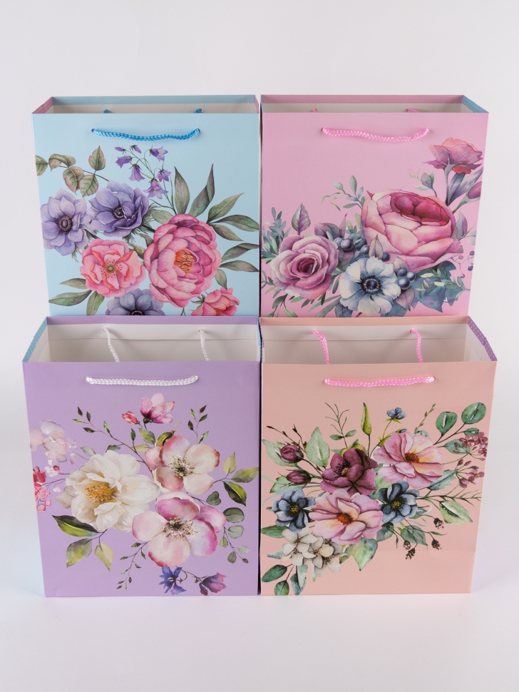 Сумочка Цветы 530-092 26х32x12см микс