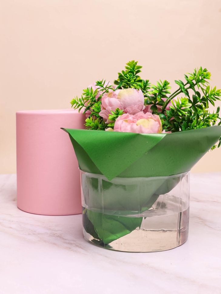 Коробка цилиндр набор из 5шт К d21хh21 - d12хh12см розовый нежный Коробка цилиндр набор из 5шт К d21хh21 - d12хh12см розовый нежный