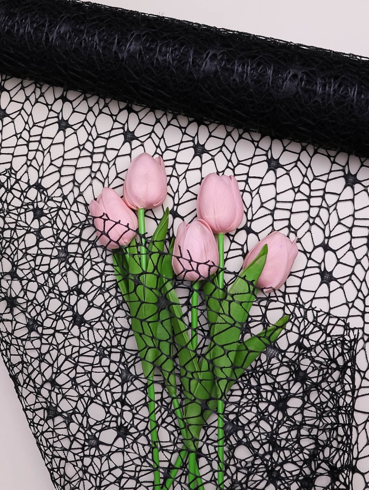 Сетка ажурная 50см х 5ярд черный Сетка ажурная 50см х 5ярд черный