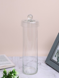 Ваза стекло Трубка №6025, D10,7x35,5см  с крышкой