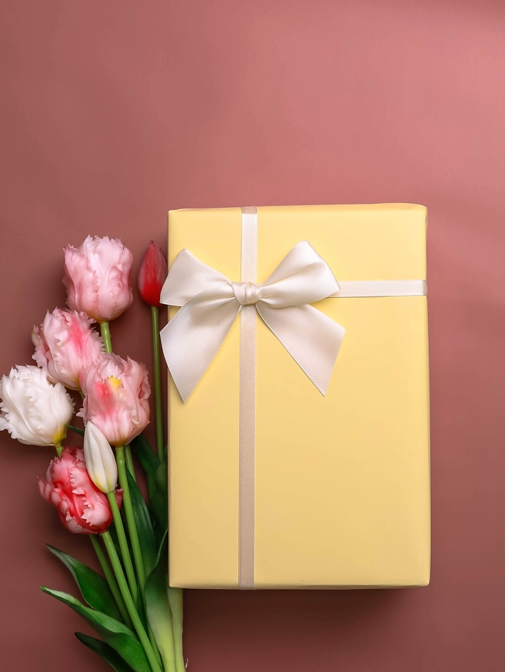 Пленка матовая 65мкм 58см х 10м двухцветная розовый пыльный/песочный