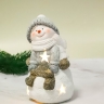 Фигурка декоративная НГ 8,8х8,8х14,6 с подсветкой Снеговик белый/серый микс Фигурка декоративная НГ 8,8х8,8х14,6 с подсветкой Снеговик белый/серый микс