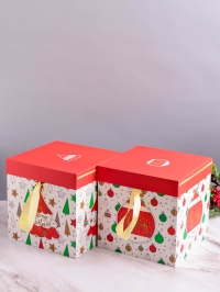 Коробка НГ квадрат 22х22х22 см GYH22627-65 микс