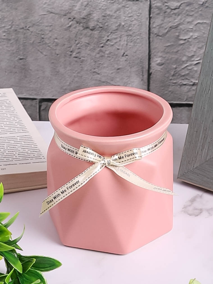 Ваза керамика 11,5см YS-28L розовый