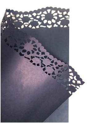 Бумага крафт 3D 100/м2 70х50см 10лист Орнамент темно-синяя