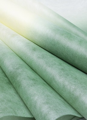 Фетр Двухцветный 50см х 15м крем-зеленый