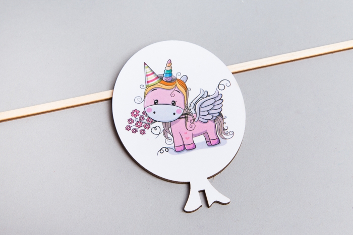 Вставка деревянная  Шар 7,5х10,5см 10шт Единорожка! Ш20