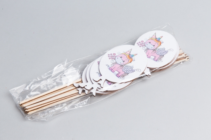 Вставка деревянная  Шар 7,5х10,5см 10шт Единорожка! Ш20