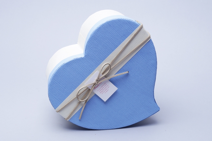 Коробка Сердце 25х23,5х11,5см голубой Коробка Сердце 25х23,5х11,5см голубой