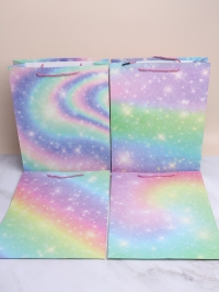 Сумочка подарочная 26х32x10см 530-146 звездопад микс
