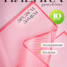 Пленка матовая 58смх58см 10 листов 50мкм Полоски красный с красным кантом 