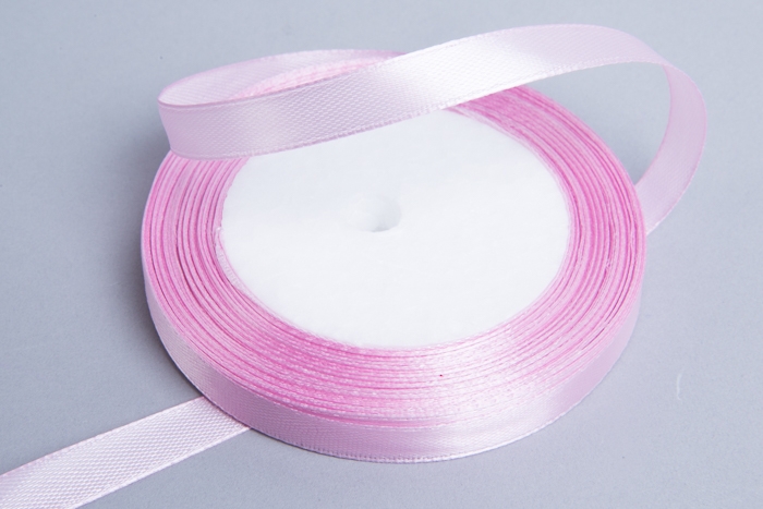 Лента атласная 10мм х 25ярд JD розовый светлый Лента атласная 10мм х 25ярд JD розовый светлый