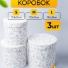 Коробка цилиндр набор из 3шт. 19,5x19см W3744 Коробка цилиндр набор из 3шт. 19,5x19см W3744