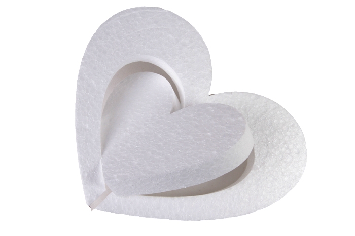 Заготовка из пенопласта "Сердце " набор 2 шт, 24см и 16см