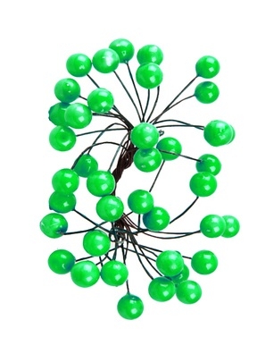 Ягоды на проволоке 14см 40шт зеленые Ягоды на проволоке 14см 40шт зеленые