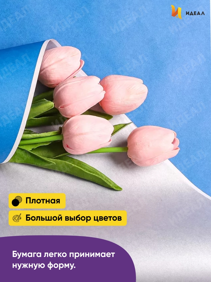 Бумага белая крафт 50г/м2, 70см x 10м, Тонировка 2-х сторонняя, синий/серебро Бумага белая крафт 50г/м2, 70см x 10м, Тонировка 2-х сторонняя, синий/серебро