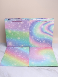 Сумочка подарочная 31х40x12см 530-147 звездопад микс
