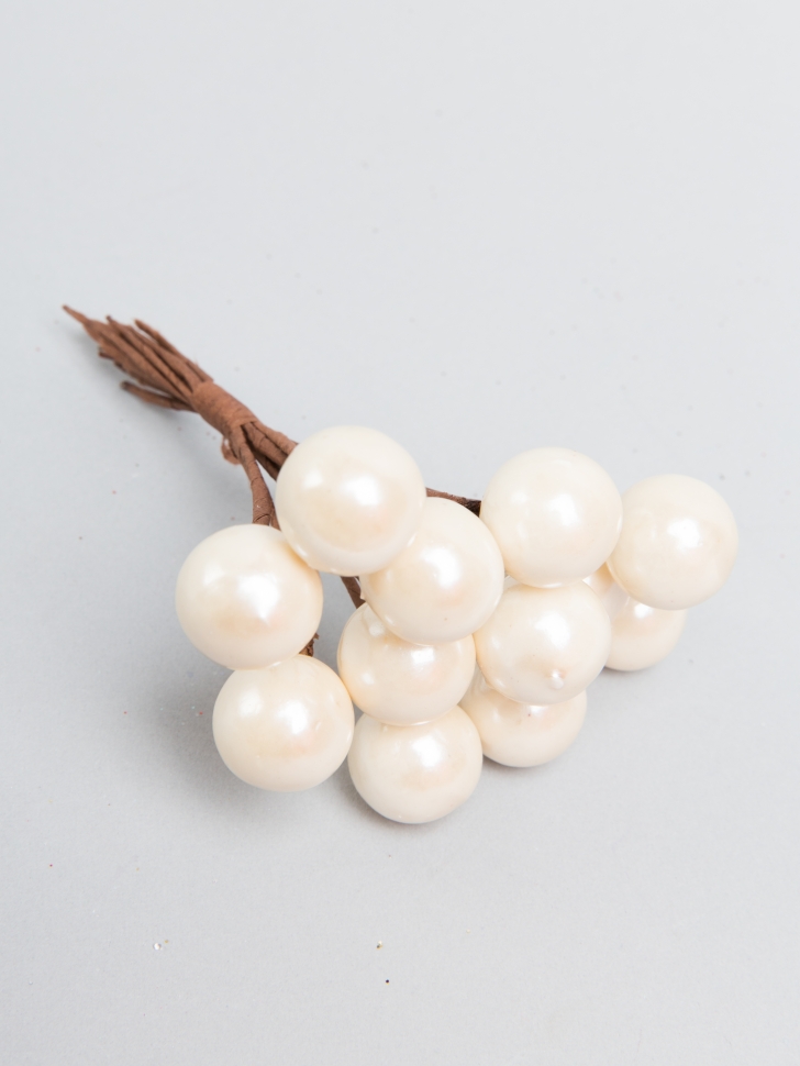 Шарики декоративные на вставках d2х11см 12шт К белый Шарики декоративные на вставках d2х11см 12шт К белый