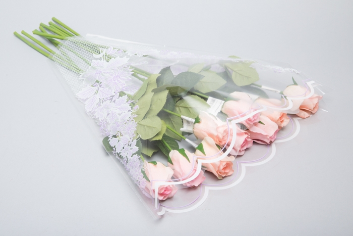 Пакет цветочный Конус 45/50 Одесса Цветочки сиреневый 50 шт