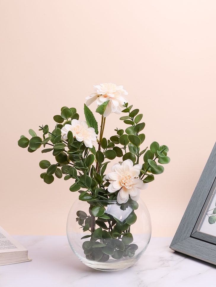 Ваза стекло Шаровая №2067 2л, D15,7x13см Ваза стекло Шаровая №2067 2л, D15,7x13см