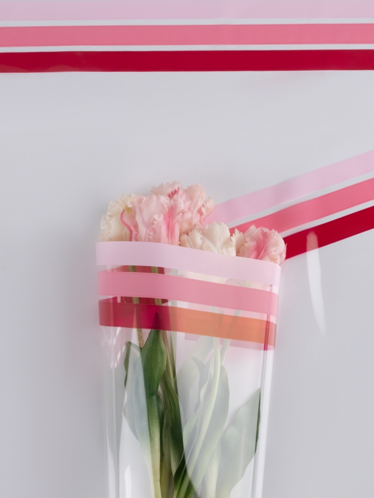 Пленка цветная Кант 3-хцветный 70см розовый