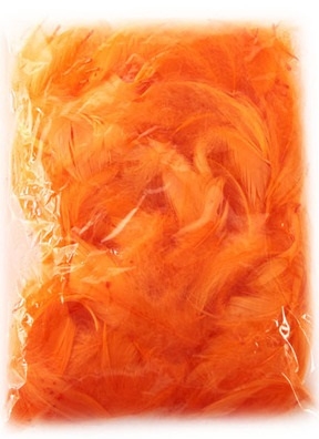 Перья цветные  9см 12гр, П оранжевый