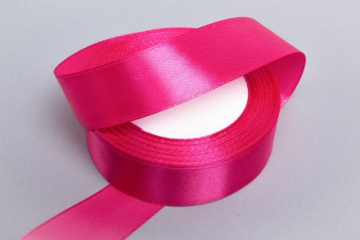 Лента атласная 25мм х 25 ярд  JD малиновый