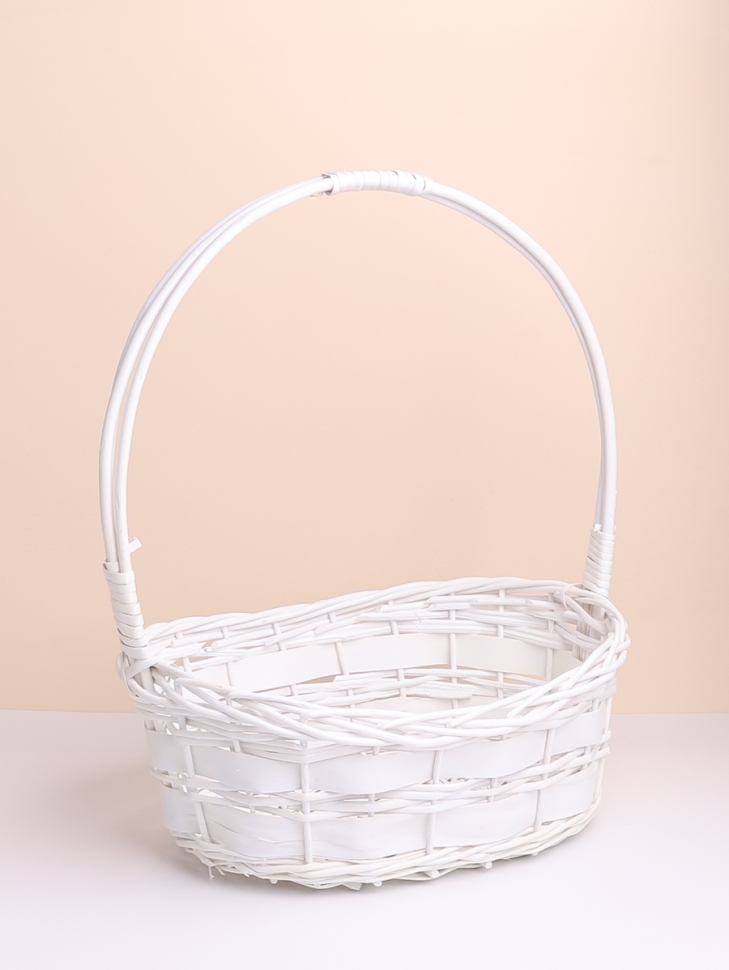 Корзина плетеная (ива) 3шт D43х32хH15см белый Корзина плетеная (ива) 3шт D43х32хH15см белый