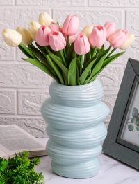 Ваза керамика 24см 532L голубой