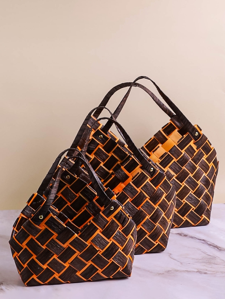 Корзина плетеная (шпон) 3шт 44х19х40см SF18-1552