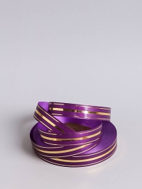 Лента золотая полоса 2/50 РД сиреневая