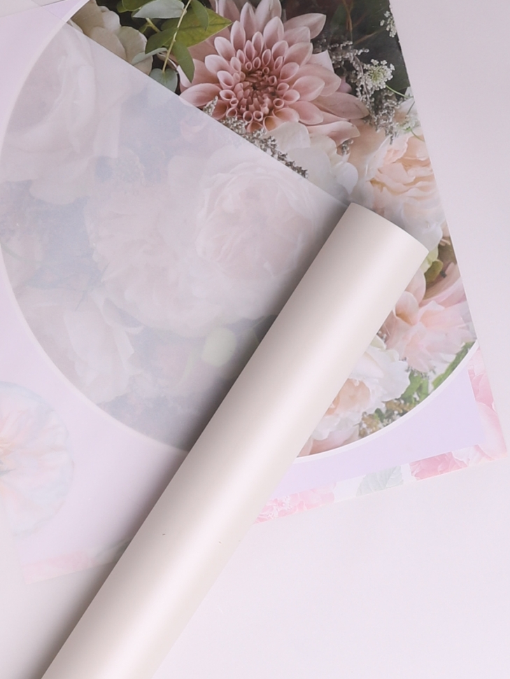 Пленка матовая 50мкм 58см х 10м перламутр белый Пленка матовая 50мкм 58см х 10м перламутр белый