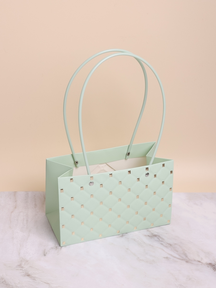 Сумочка для цветов 22х13,5х10,5см 3D М311 мятный