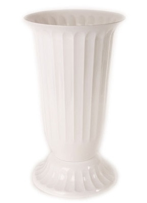 Ваза рифленая D27 H45 белый