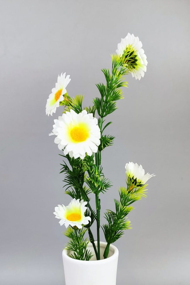 ИЦ Букет Ромашки 44 см 7 голов белый ИЦ Букет Ромашки 44 см 7 голов белый