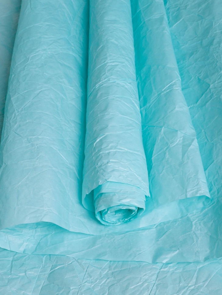 Бумага жатая эколюкс 70см х 5м "Астрид" голубая 05 Бумага жатая эколюкс 70см х 5м "Астрид" голубая 05