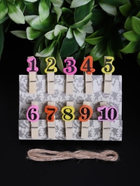 Прищепка 10шт. Цифры