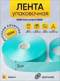 Лента простая 3/100 К бирюзовый