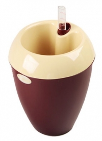 Горшок из пластика Calimero d17см, слоновая кость/винный 120