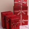 Коробка прямоугольник набор из  3шт 23х16х9,5см с бантом красный
