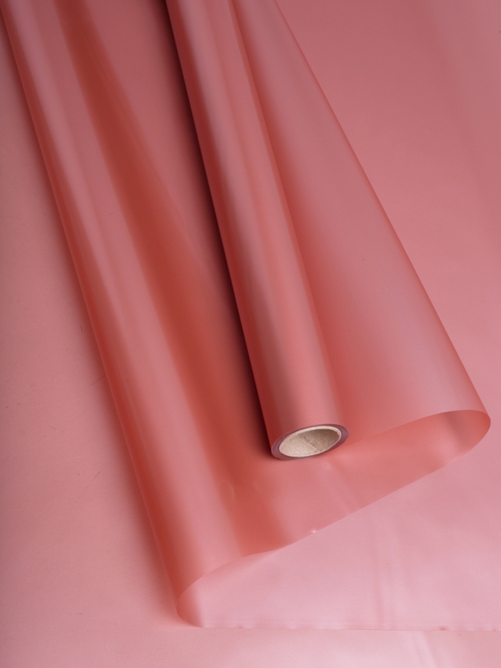 Пленка матовая 50мкм 58см х 10м перламутр персиковый