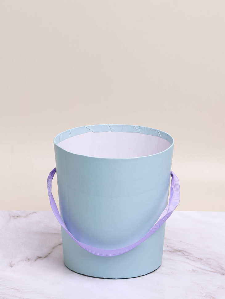 Коробка для цветов 14x15см 9160  К LH22527-1 голубой