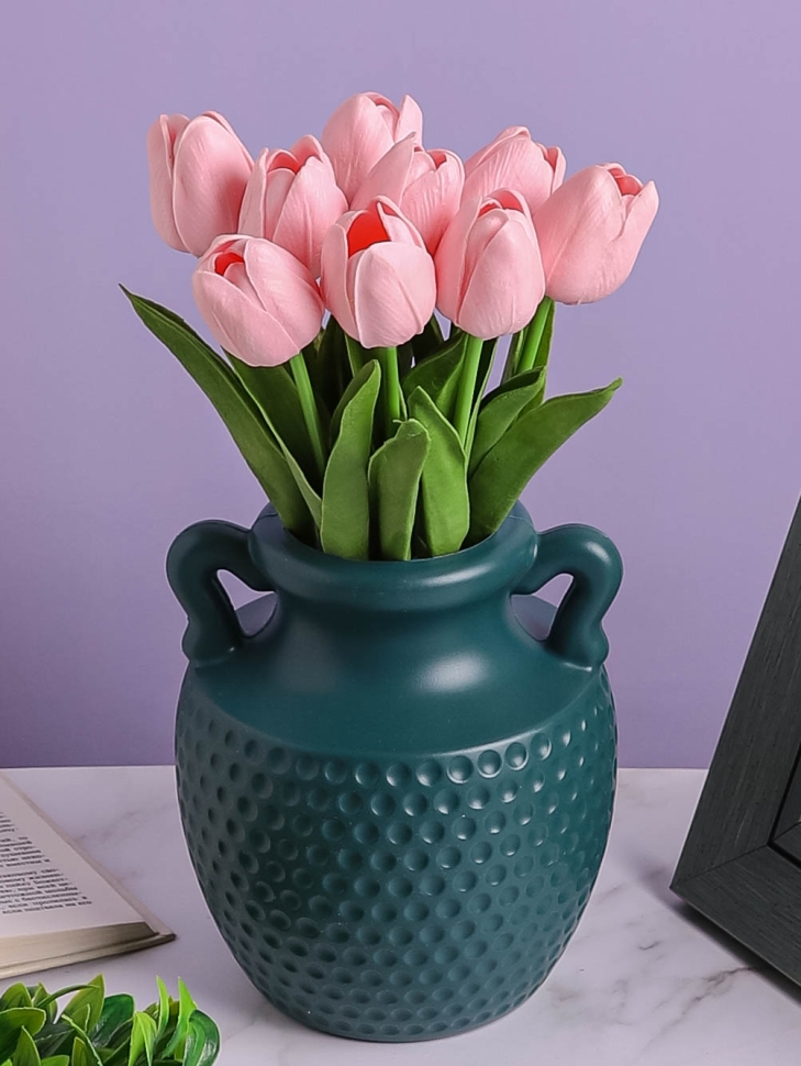 Ваза пластиковая H17,8 х D7,5х10,5см AS3565 синий