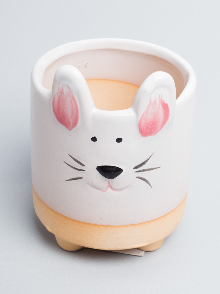 Кашпо керамика 8х10,5см D7827-2 мышка Кашпо керамика 8х10,5см D7827-2 мышка