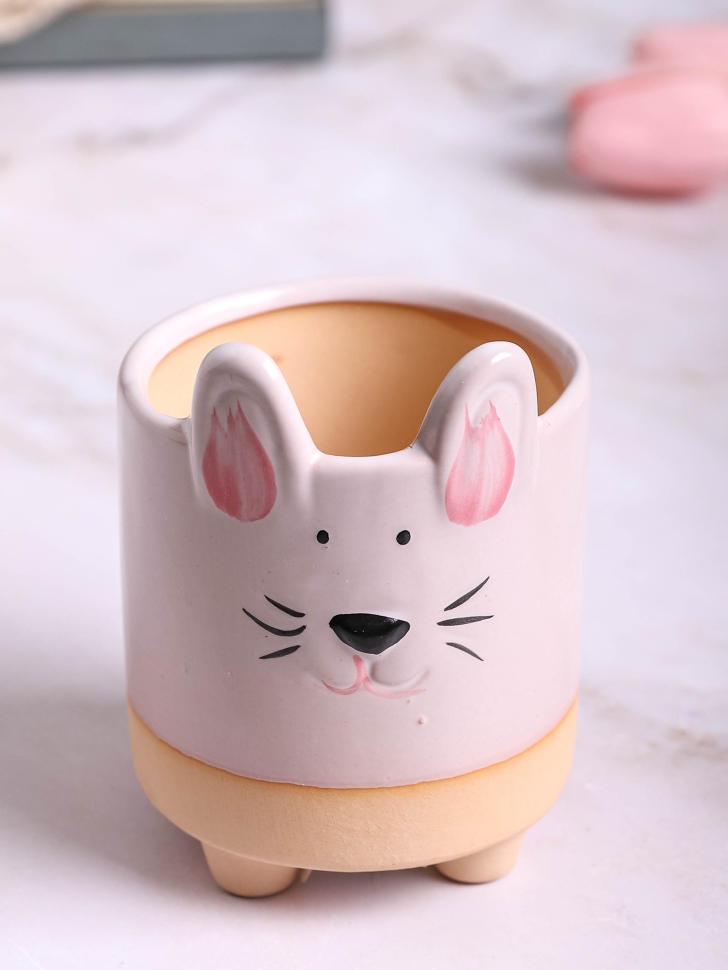 Кашпо керамика 8х10,5см D7827-2 мышка Кашпо керамика 8х10,5см D7827-2 мышка