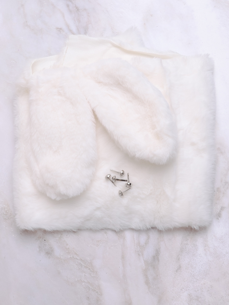 Чехол на коробку с ушками 70х20см белый