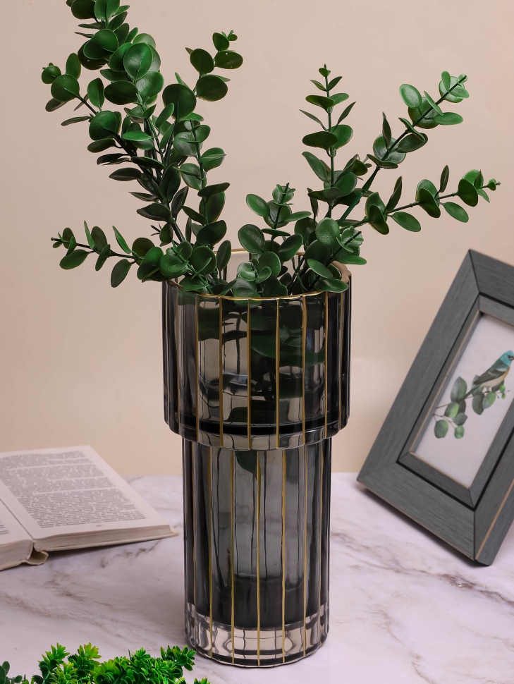 Ваза стекло Неоклассика цветная h29 d13,5см К Башня графит Ваза стекло Неоклассика цветная h29 d13,5см К Башня графит