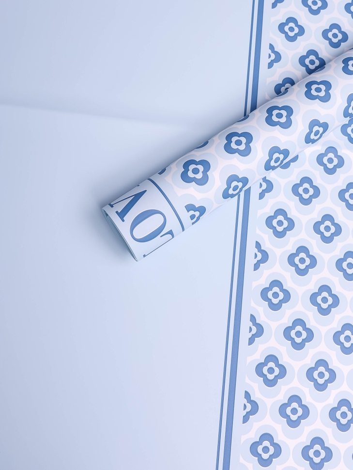 Пленка матовая 57смх57см 20 листов 60мкм Четырехлистник голубой Пленка матовая 57смх57см 20 листов 60мкм Четырехлистник голубой