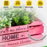 Ящик деревянный интерьерный 40х20х12см "Home" веревочные ручки паст розовый Ящик деревянный интерьерный 40х20х12см "Home" веревочные ручки паст розовый