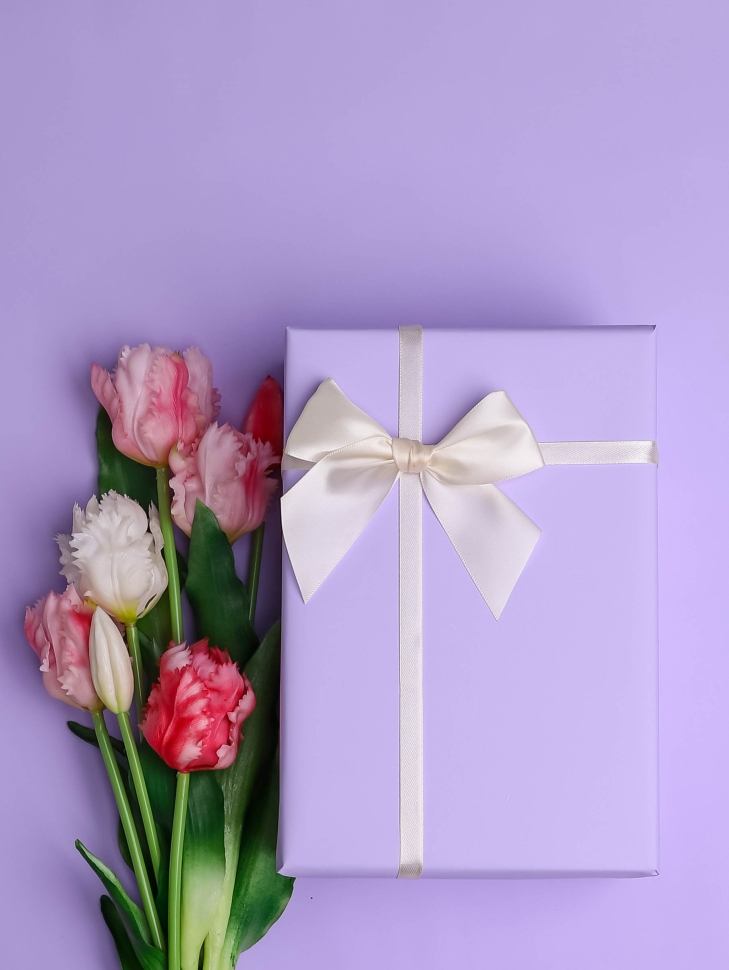 Пленка матовая  Пастель 58см х 10м на втулке, глициния